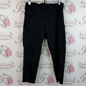 lululemon athletica capri cropped pants stretchy tights Black Capris